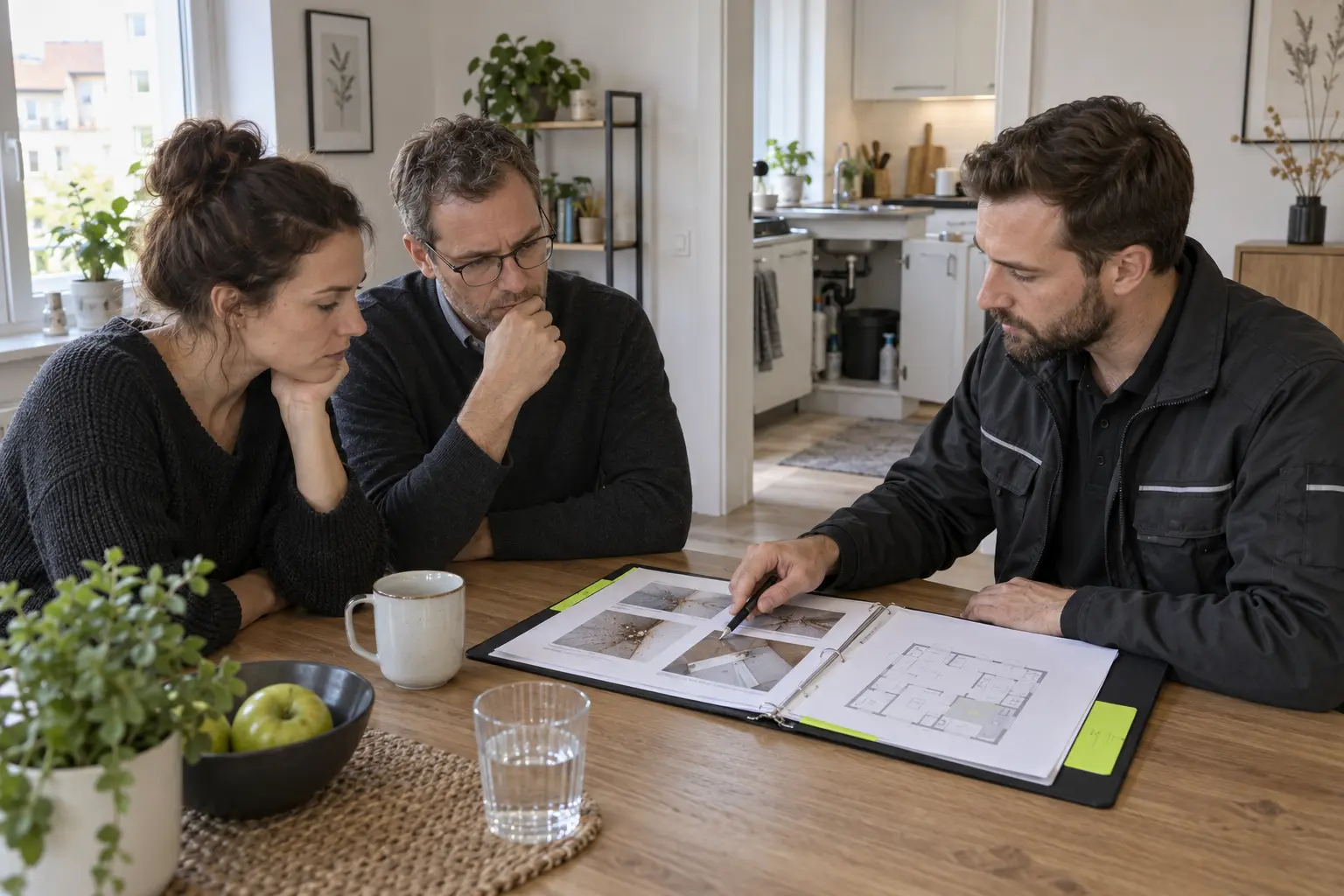Sachliche Besprechung einer dokumentierten Schädlingssituation in einer Wohnung